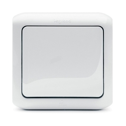 Переключатель 1-клавишный QUTEO, открытый монтаж, белый