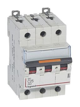 Автоматический выключатель DX³ 3P 25А (C) 25кА